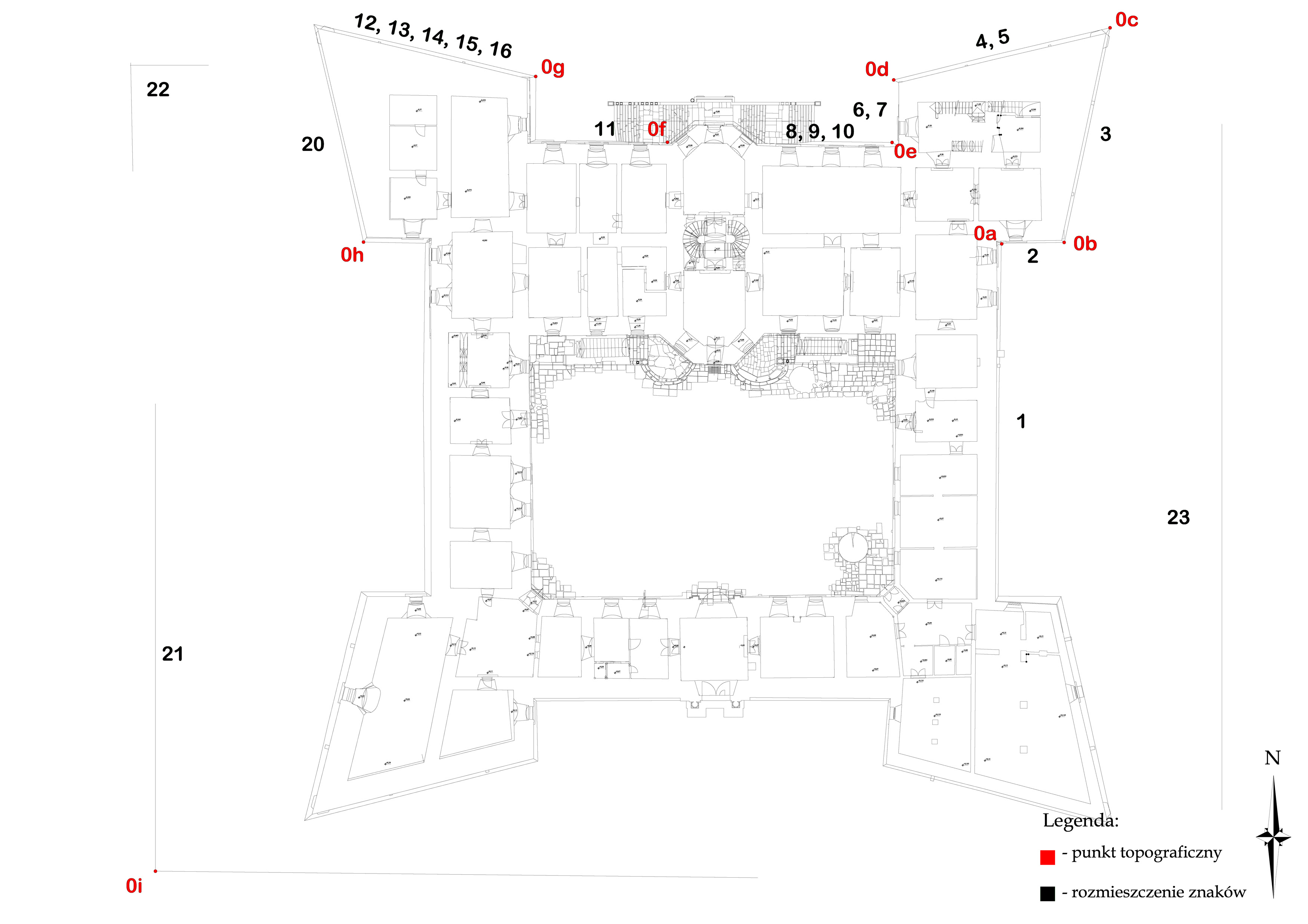 plan rozmieszczenia znaków